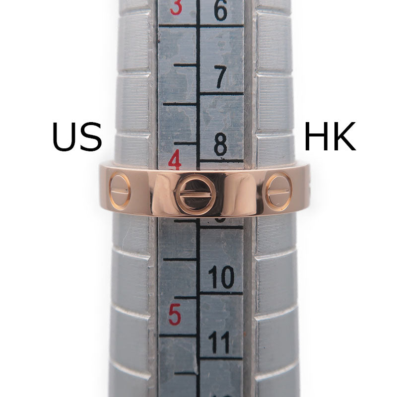 Cartier Mini Love Ring K18 750 Rose Gold #47 US4-4.5 HK9 EU47