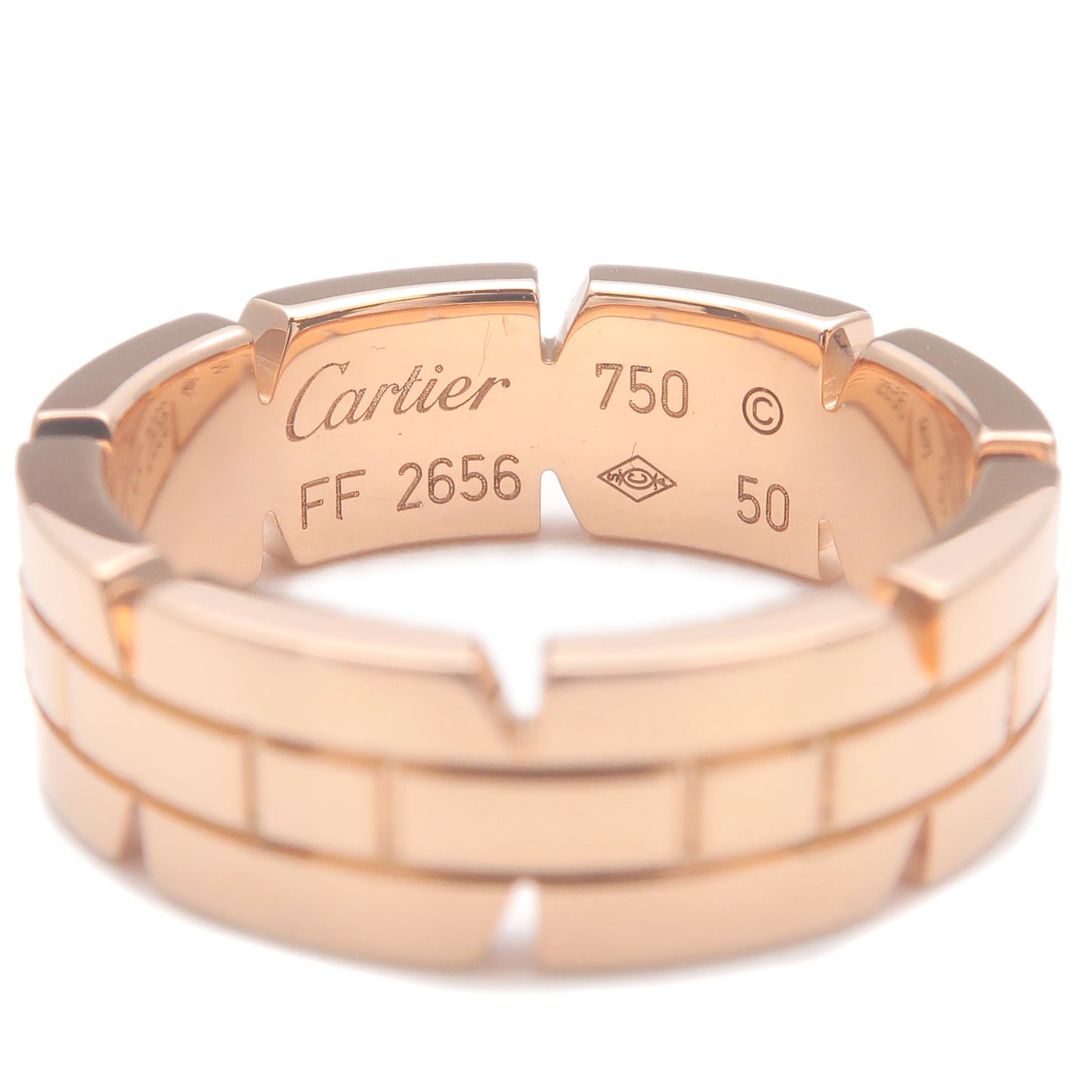 Cartier Tank Francaise Ring Rose Gold K18 #50 US5.5 EU51