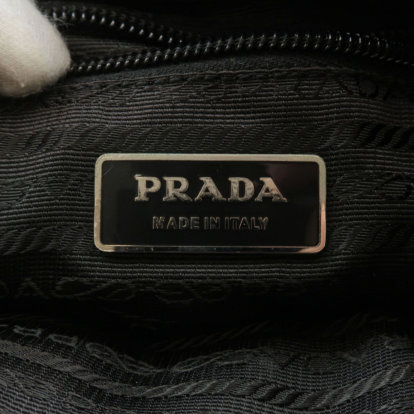 PRADA Nylon Leather Shoulder Bag Purse NERO Black VA0340