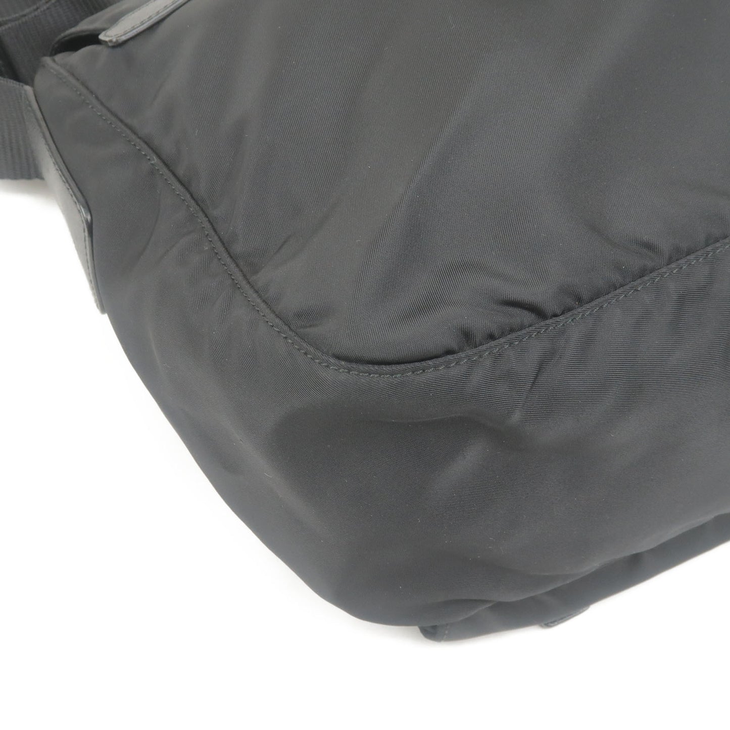 PRADA Nylon Leather Shoulder Bag Purse NERO Black BT0953