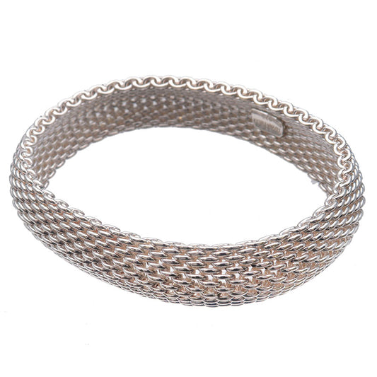 Tiffany&Co.-Somerset-Mesh-Bangle-Bracelet-SV925-Silver