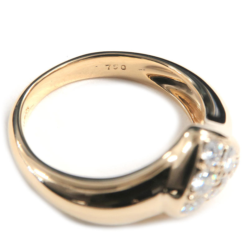 Tiffany&Co. Heart Pave 6P Diamond Ring Yellow Gold US4.5-5