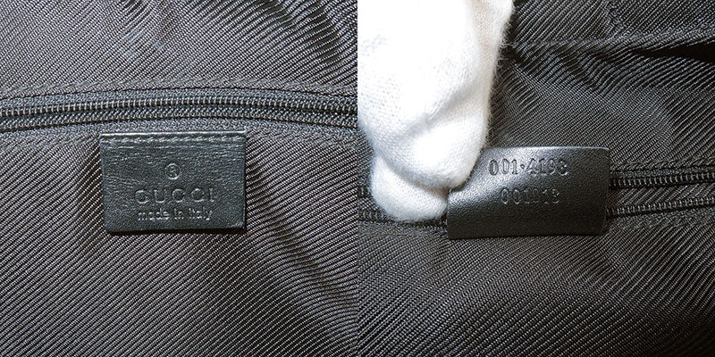 GUCCI GG Canvas Leather Shoulder Bag Black 001.4098