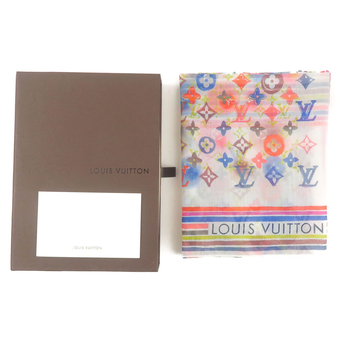 Louis Vuitton Monogram Multi Color Scarf Cotton