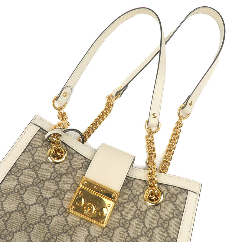 Gucci Padlock Small Leather Shoulder Bag in White