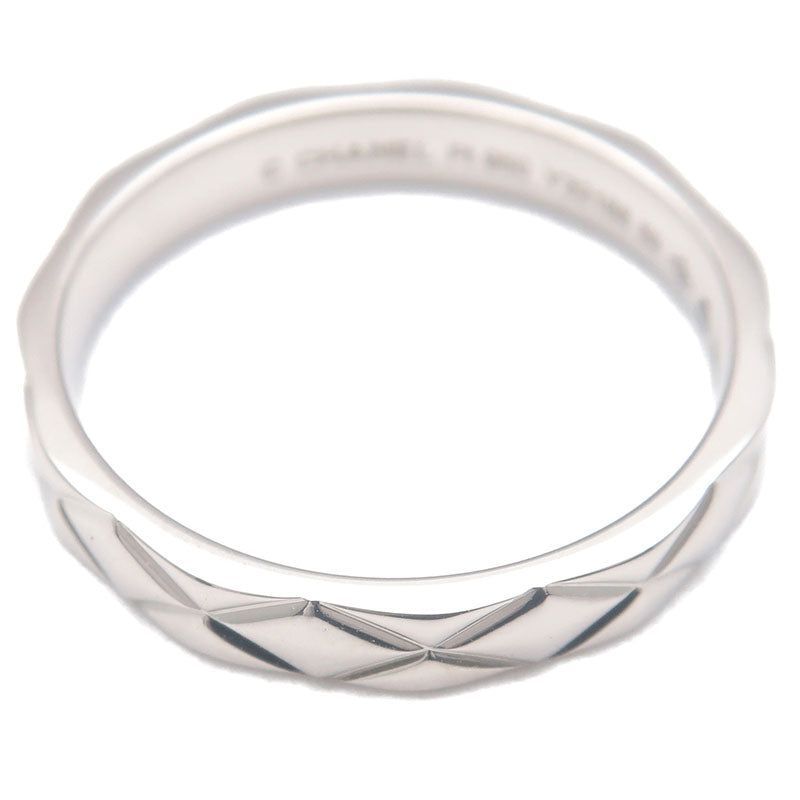 CHANEL Matelasse Ring Medium Platinum #59 US8.5-9 HK19.5 EU59
