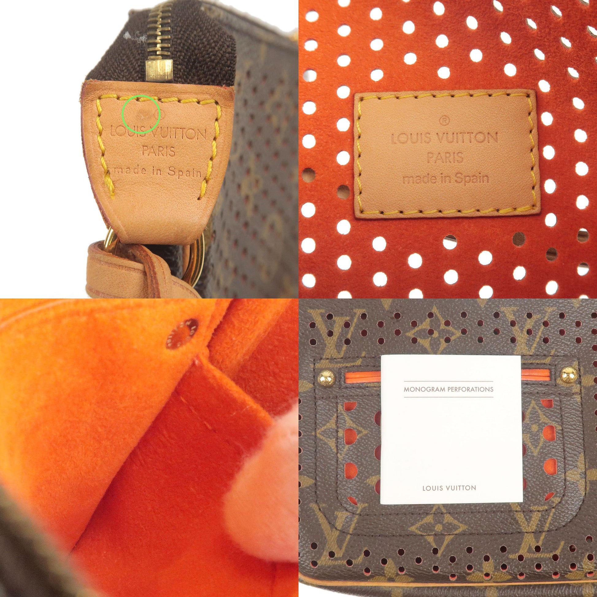 Rare Lv Monogram Perforated Pochette Accessories Bag