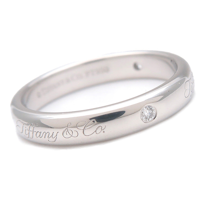 Tiffany&Co. Notes Lucida 3P Diamond Ring Platinum US4.5 EU48