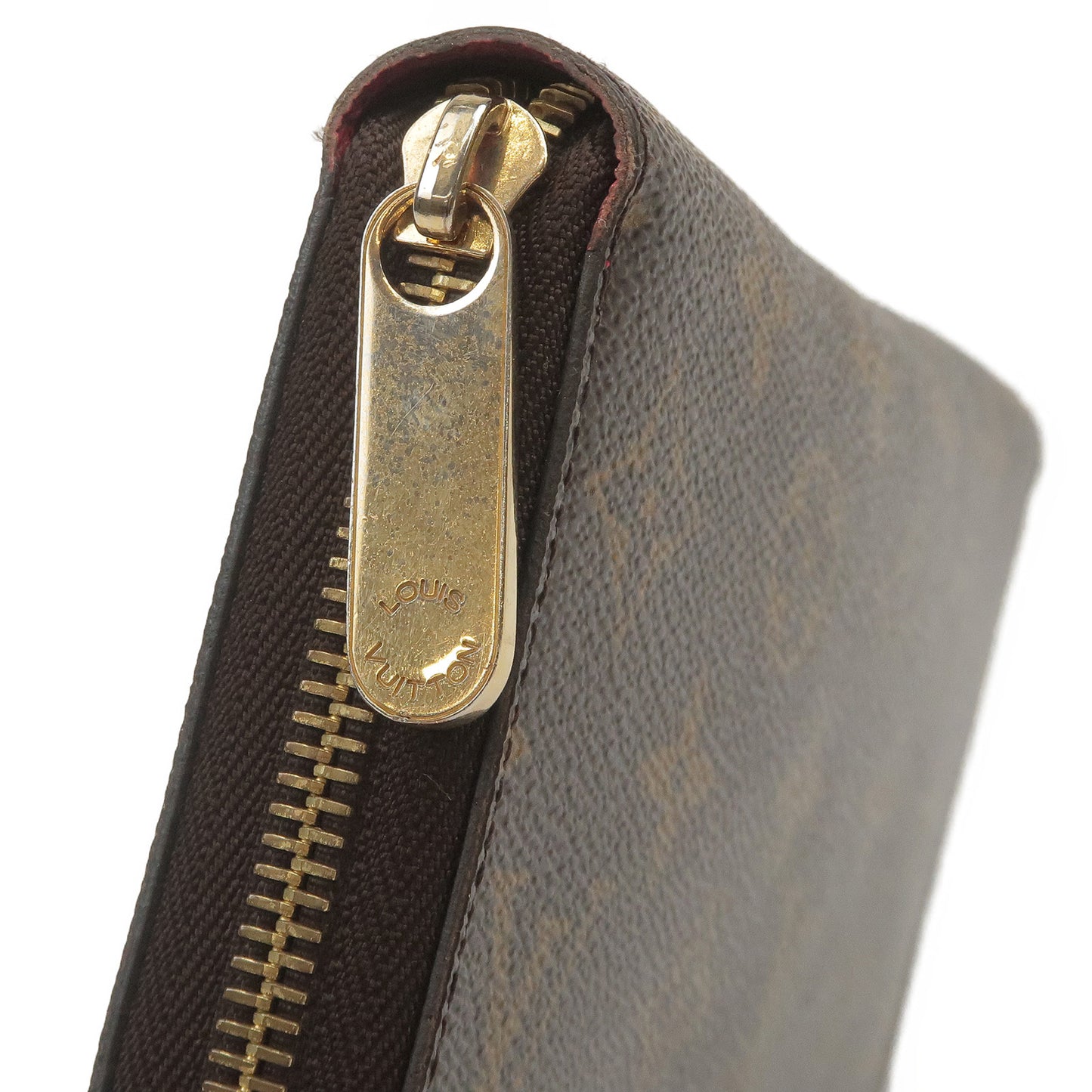 Louis Vuitton Monogram Zippy Wallet Long Wallet Coquelicot M41896Used F/S