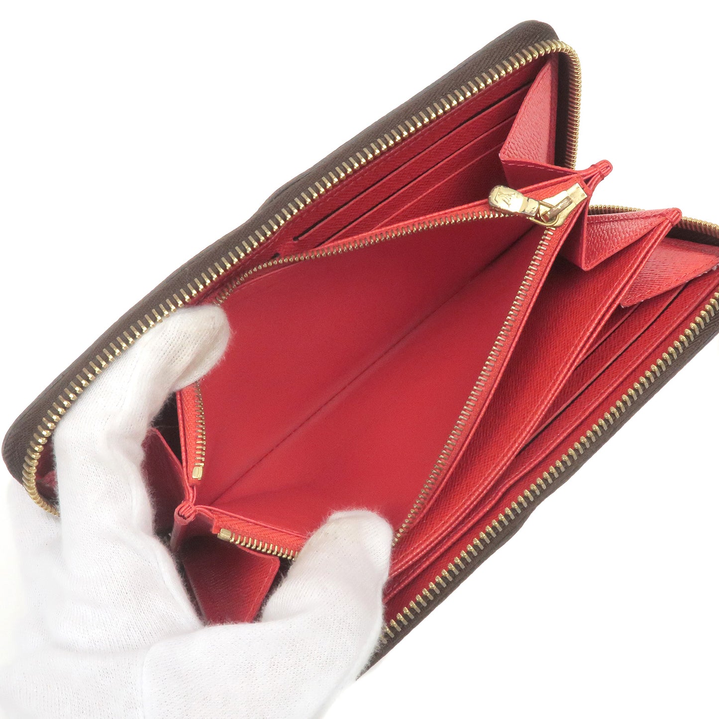 Louis Vuitton Monogram Zippy Wallet Long Wallet Coquelicot M41896Used F/S
