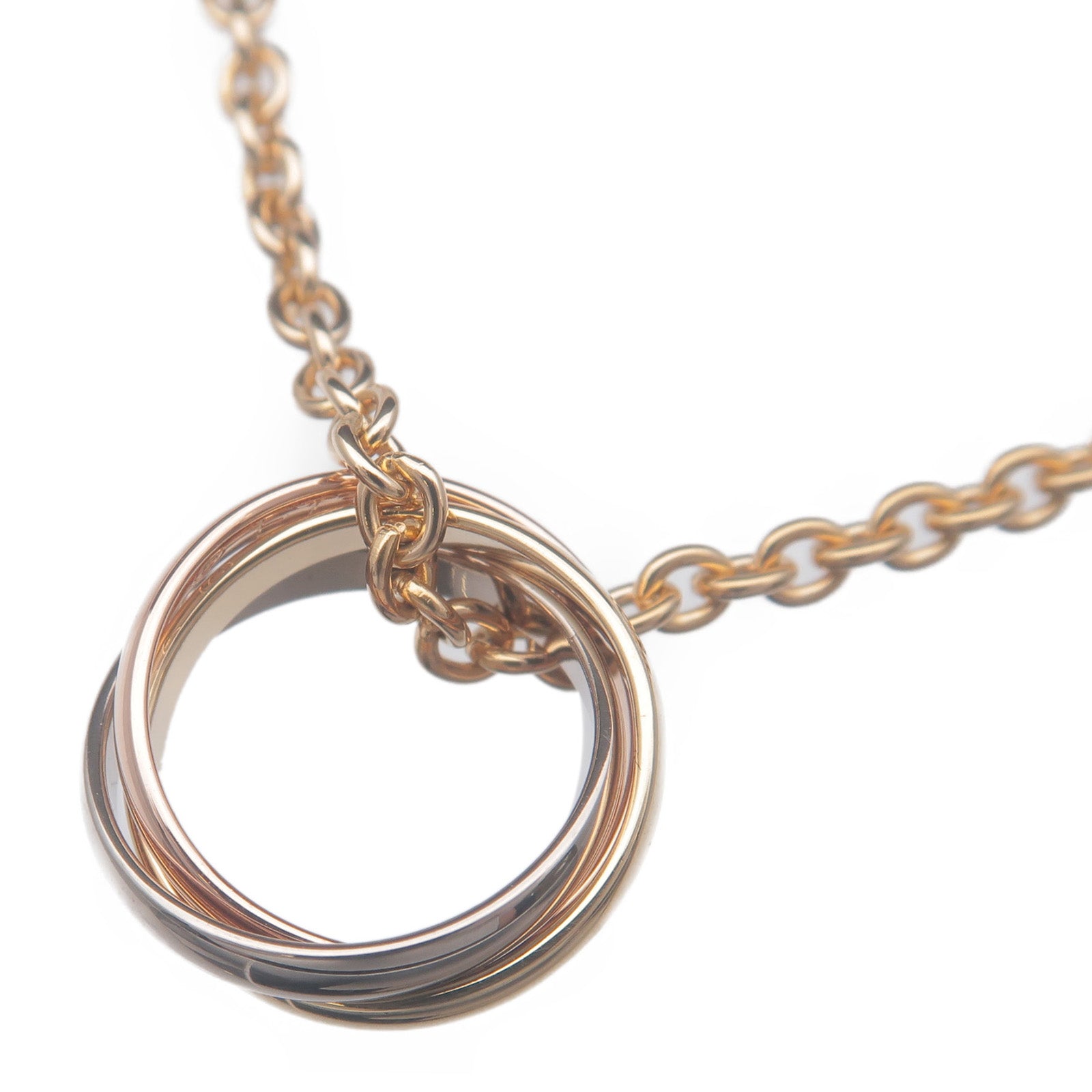 Cartier-Trinity-Necklace-K18-750-Yellow/White/Rose-Gold