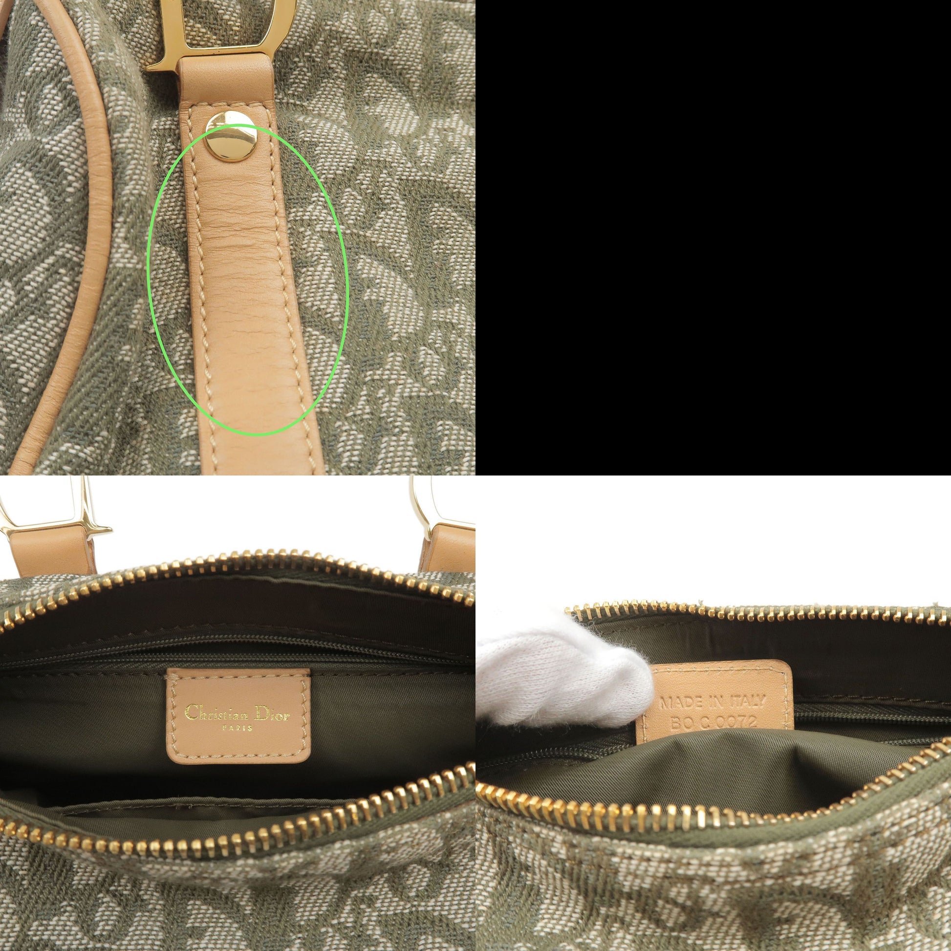 Christian-Dior-Trotter-Canvas-Leather-Mini-Boston-Bag-Green-Beige –  dct-ep_vintage luxury Store