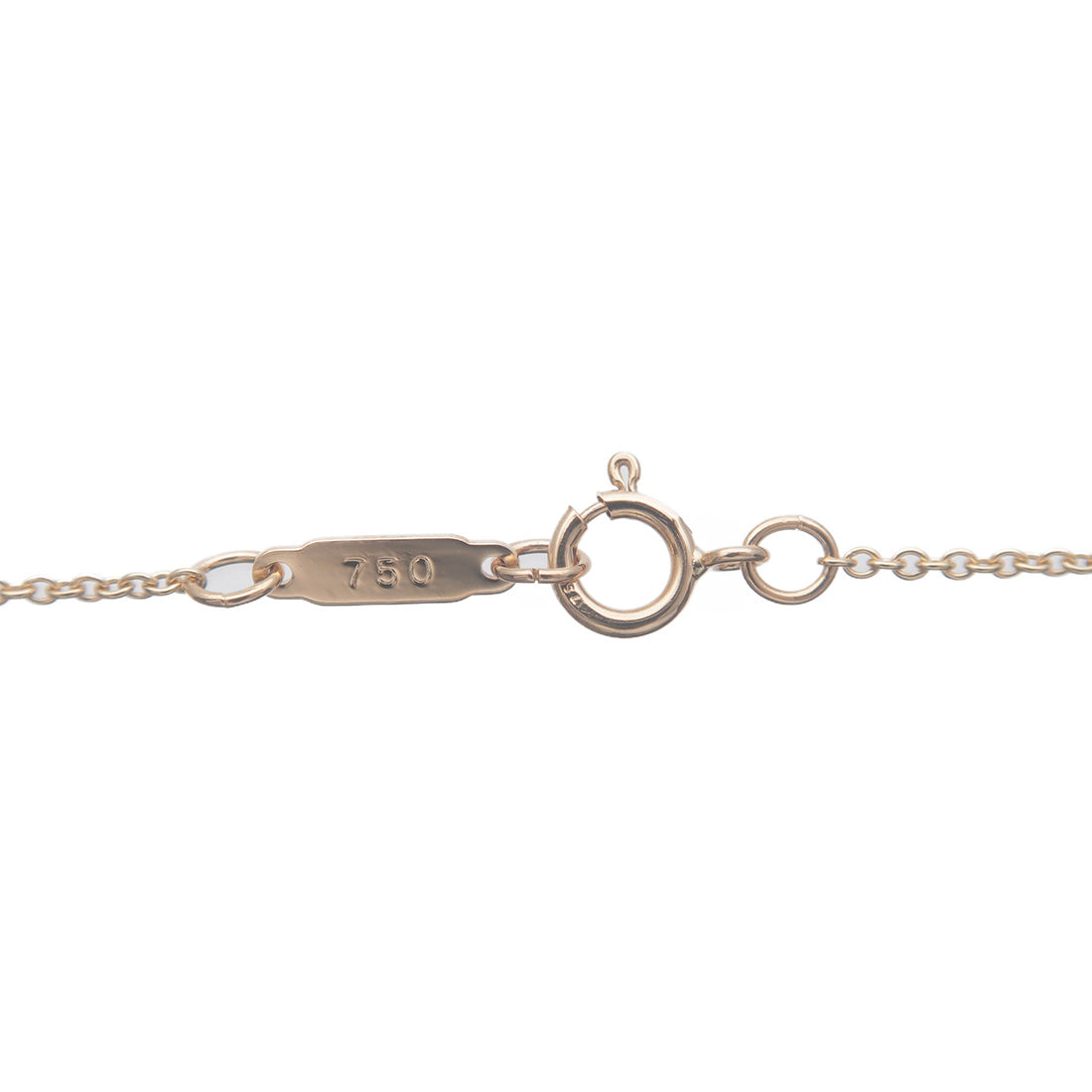 Tiffany&Co. Heart Ribbon Necklace K18YG 750YG Yellow Gold
