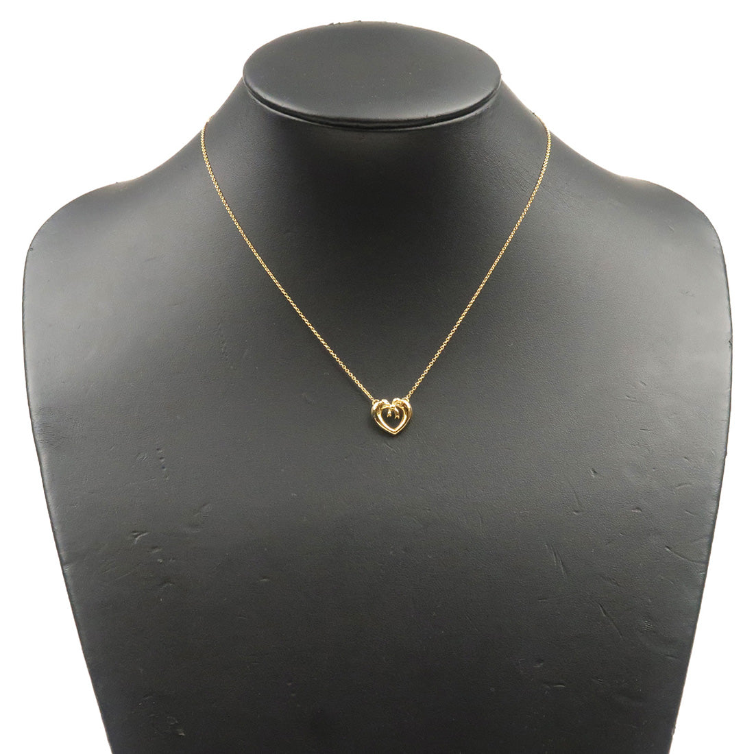 Tiffany&Co. Heart Ribbon Necklace K18YG 750YG Yellow Gold
