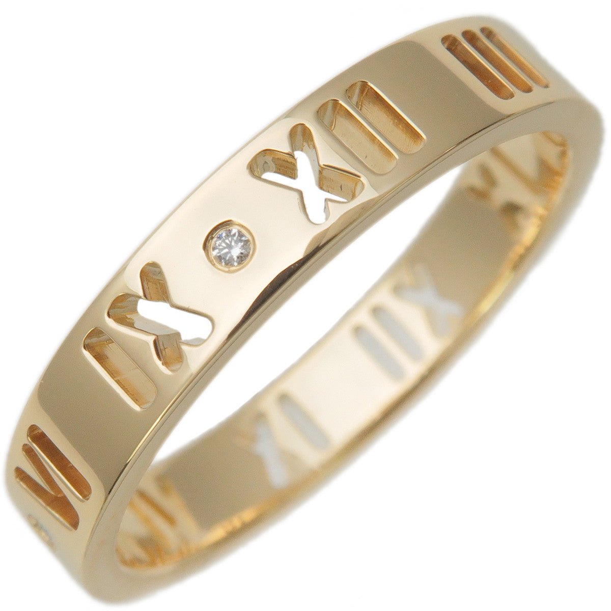 Tiffany&Co.-Pierced-Atlas-4P-Diamond-Ring-K18-750YG-US6.5-EU53