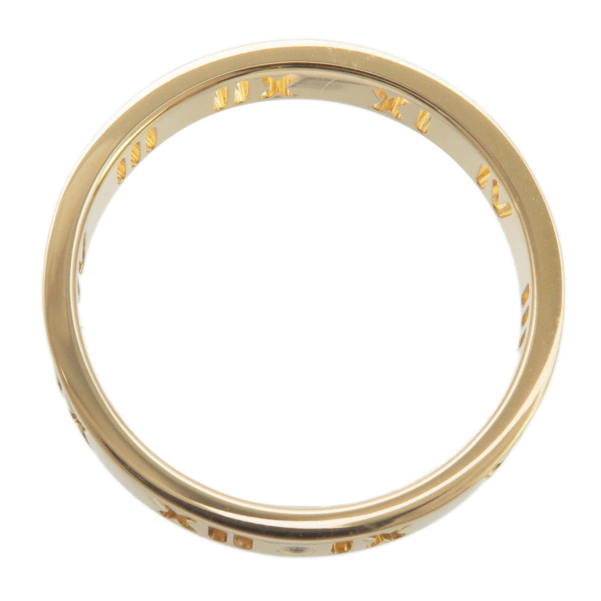 Tiffany&Co. Pierced Atlas 4P Diamond Ring K18 750YG US6.5 EU53