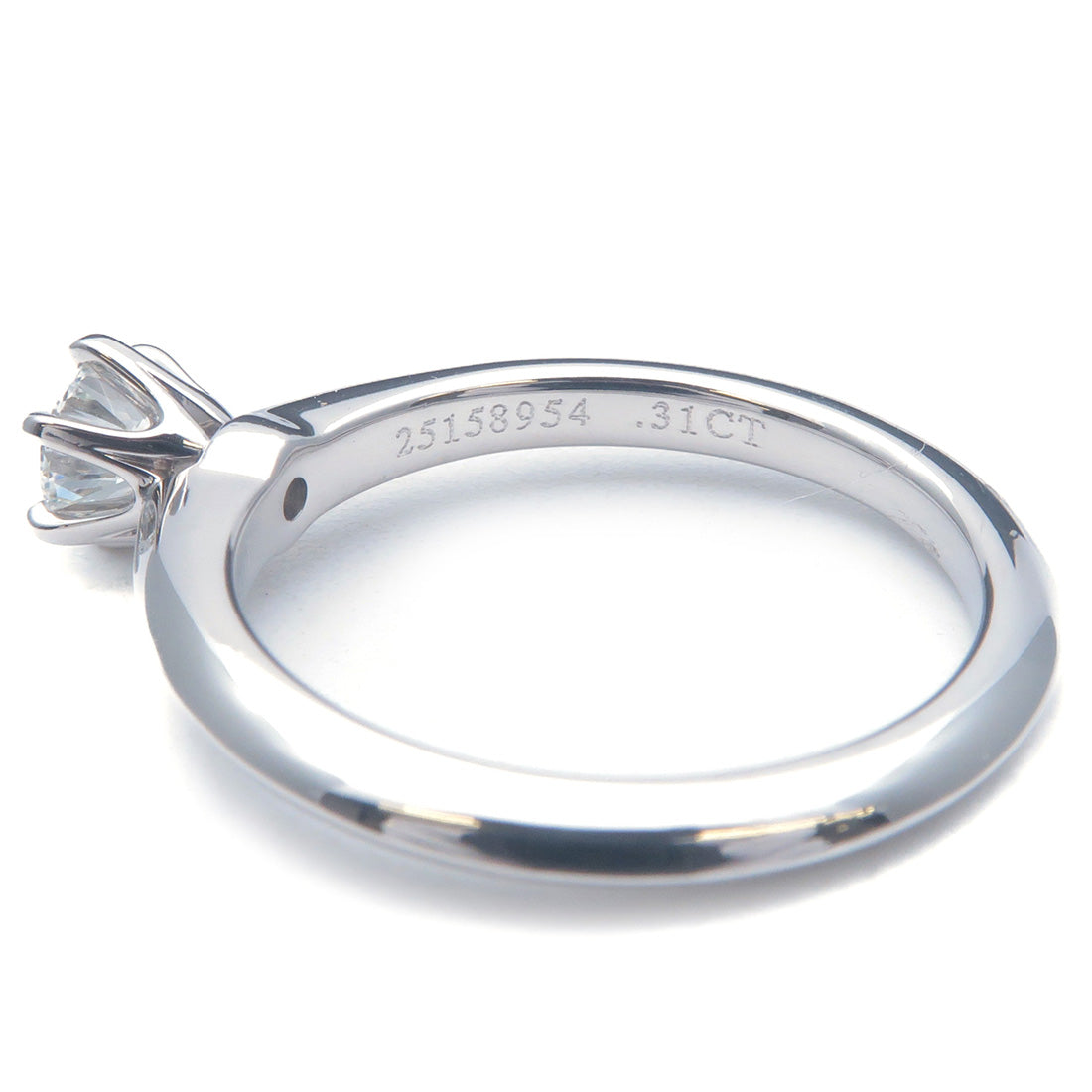 Tiffany&Co. Solitaire Diamond Ring 0.31ct Platinum US5 EU49
