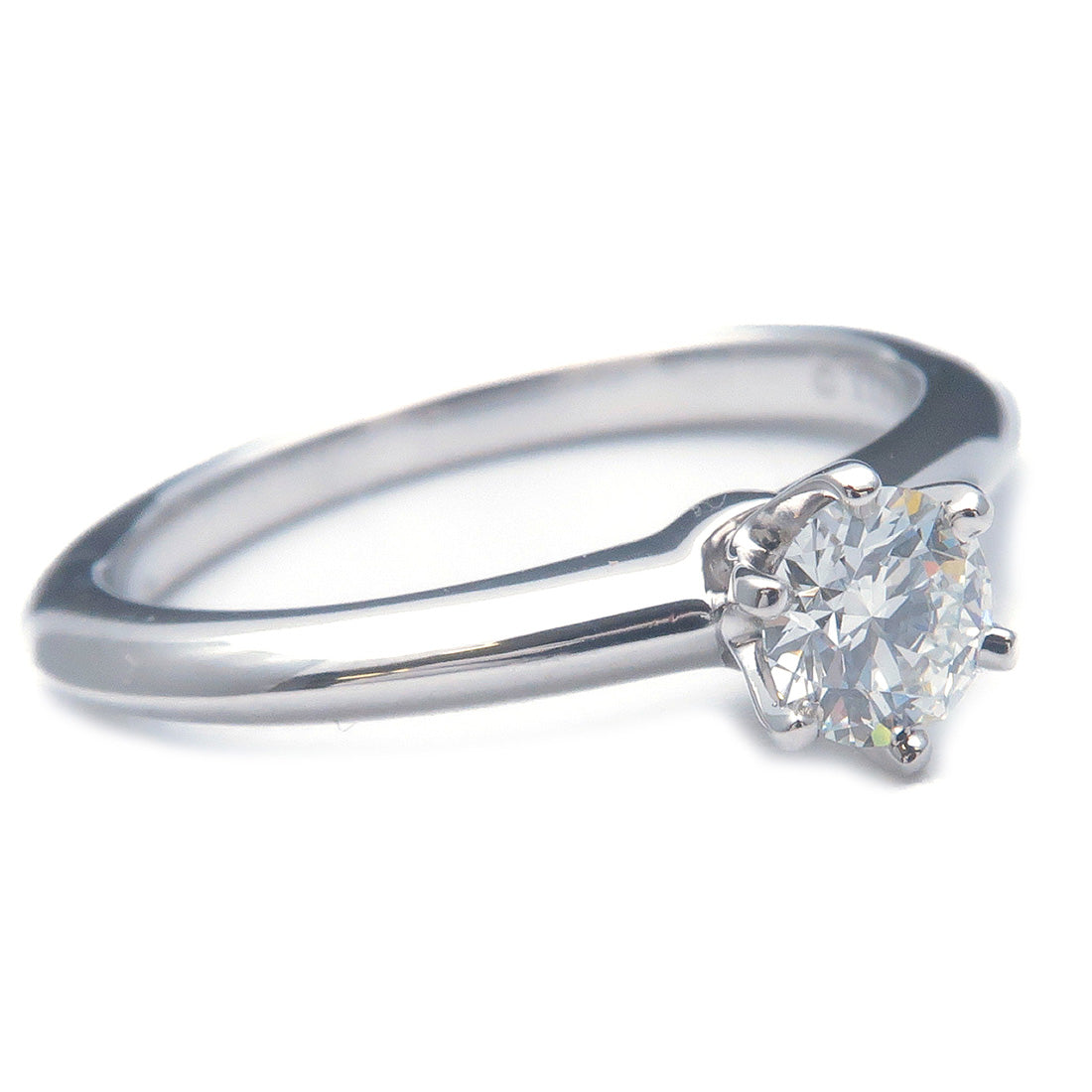 Tiffany&Co. Solitaire Diamond Ring 0.31ct Platinum US5 EU49