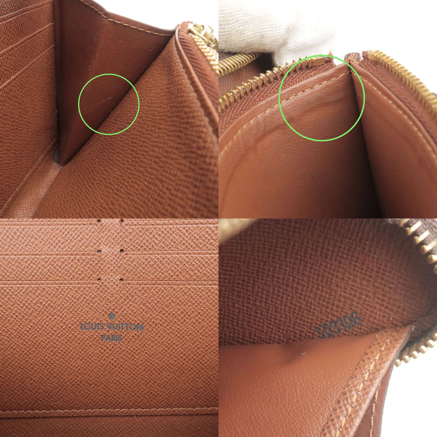 Louis Vuitton Monogram Zip Round Long Wallet M42616