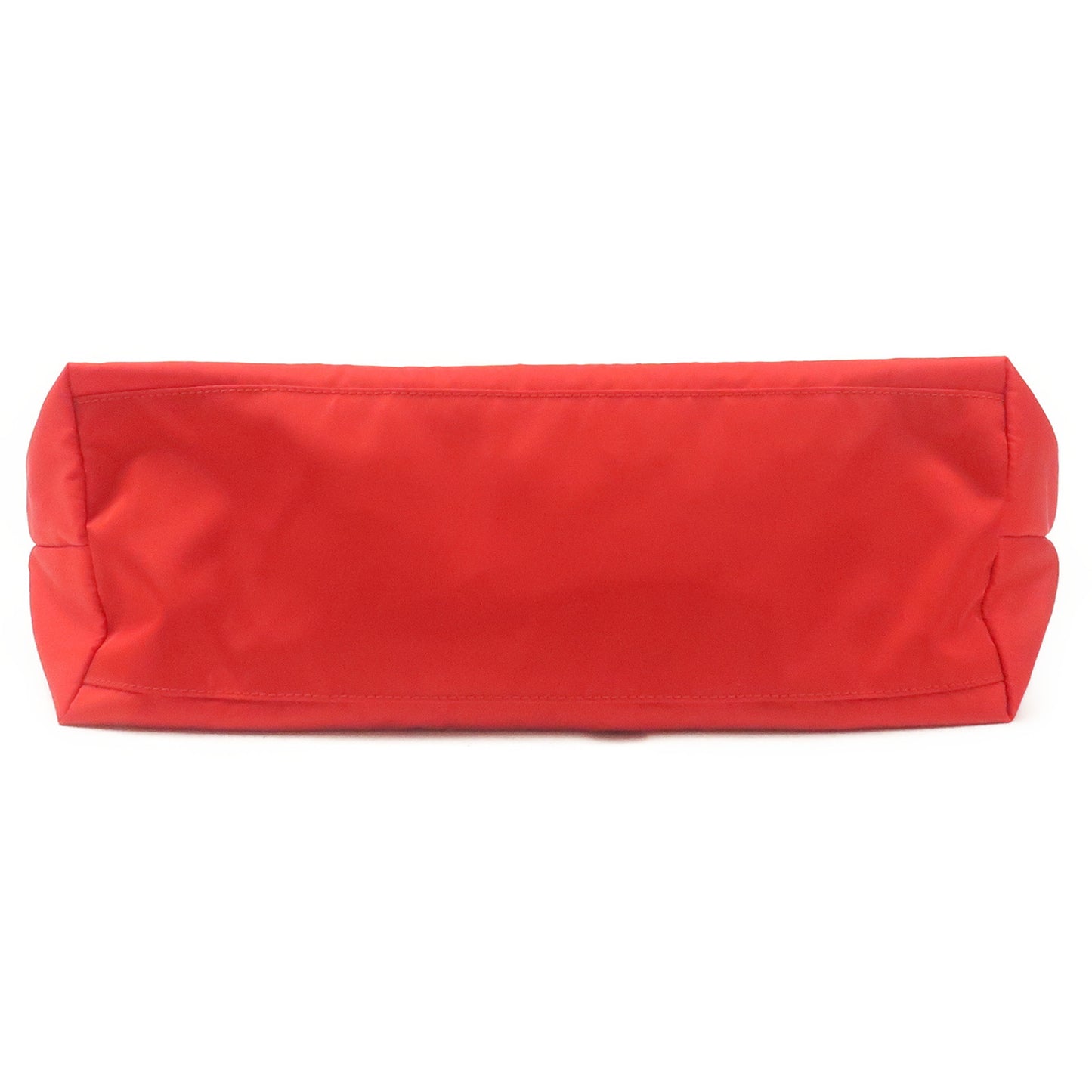 PRADA Nylon Leather Tote Bag Red NERO Black 1BY300