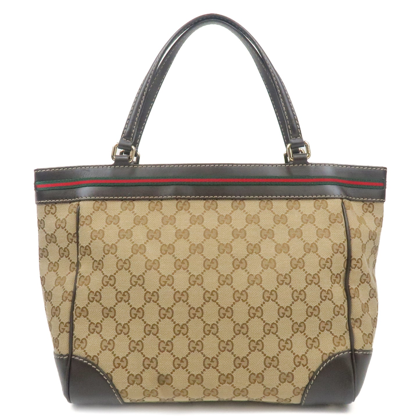 GUCCI Sherry Mayfair GG Canvas Leather Tote Bag Beige 257061