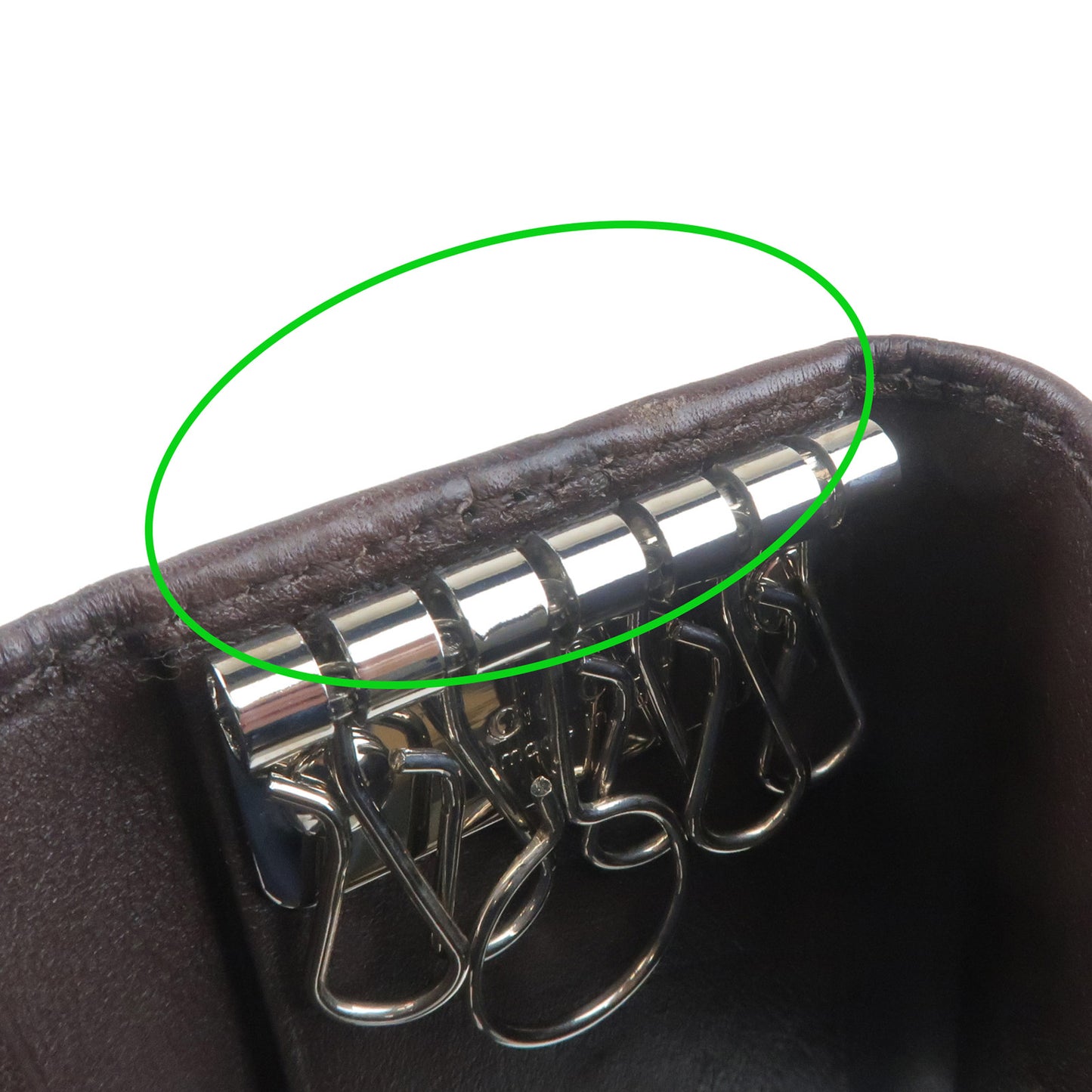 GUCCI Guccissima Leather Interlocking G 6 Ring Key Case 181680