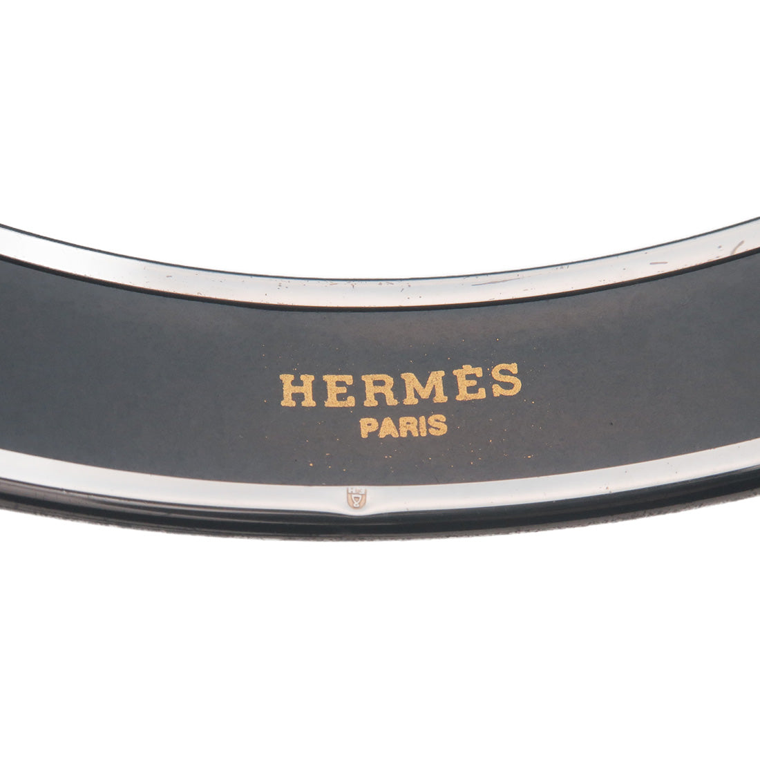 HERMES ﾃｩmail MM Bangle Bracelet Red Silver