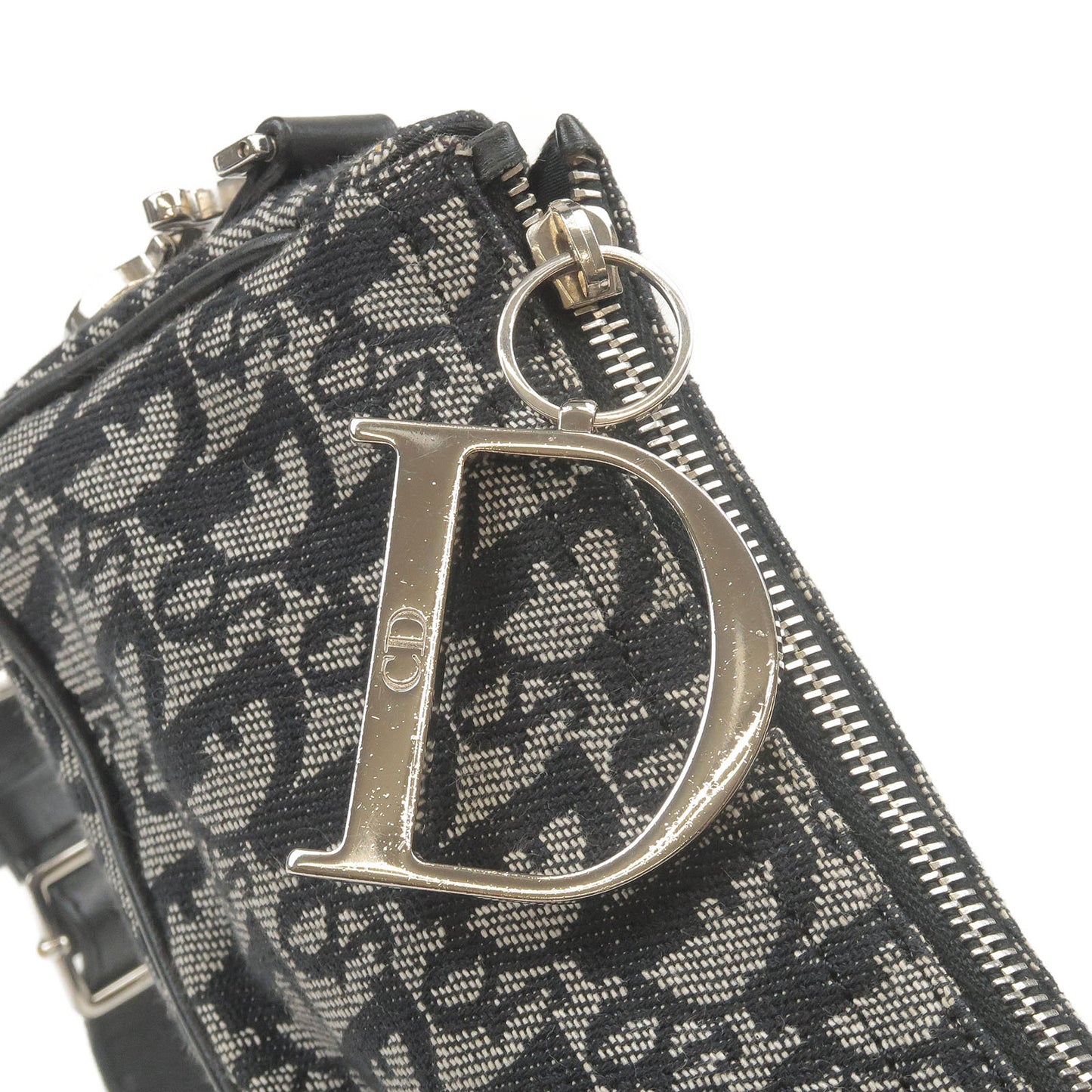 Authenticated used Christian Dior Trotter Nylon Canvas x Leather Black Women's Shoulder Bag, Adult Unisex, Size: (HxWxD): 22cm x 30cm x 8cm / 8.66'' x