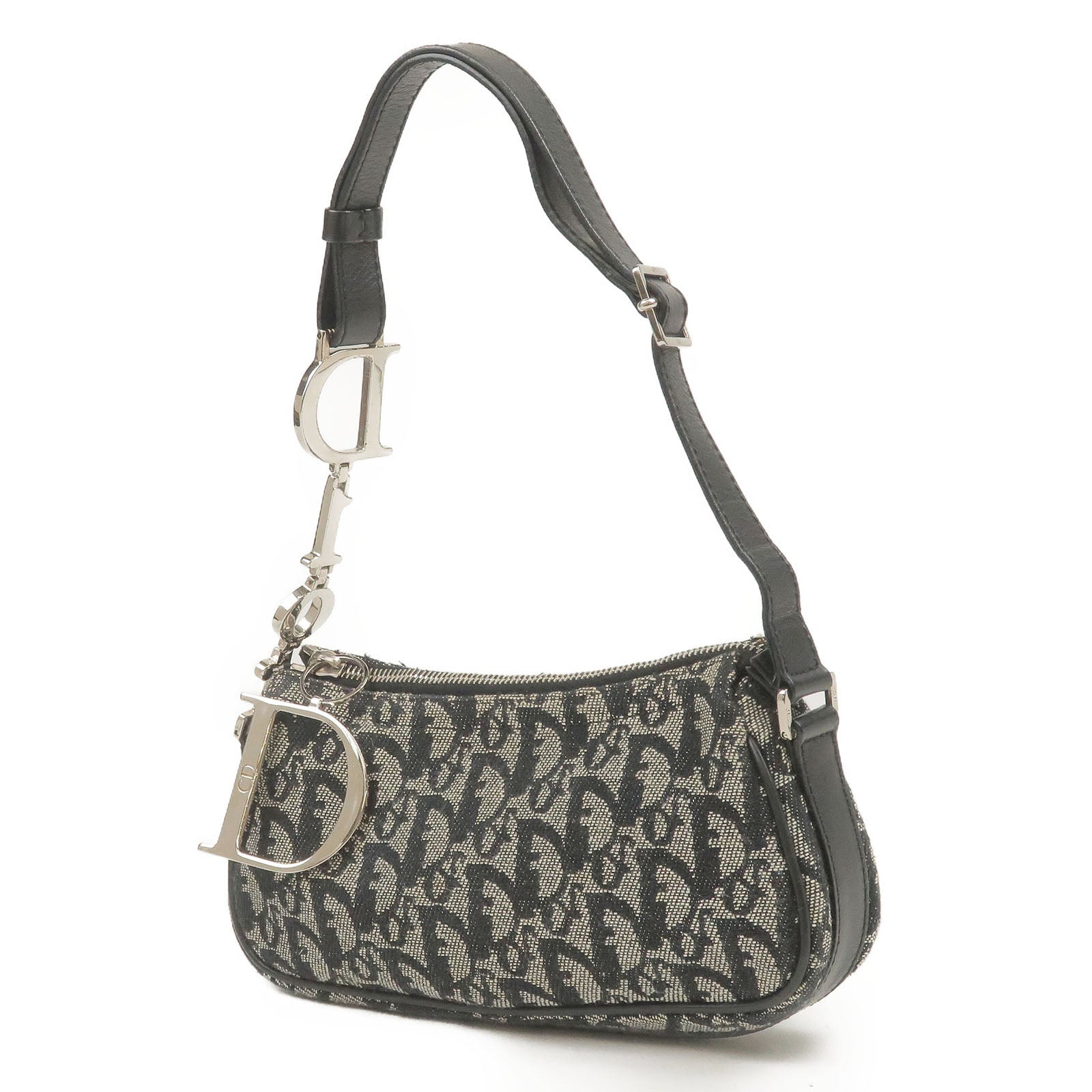 Oblique Canvas Charm Boston Bag, Used & Preloved Dior Handbag, LXR Canada, Grey
