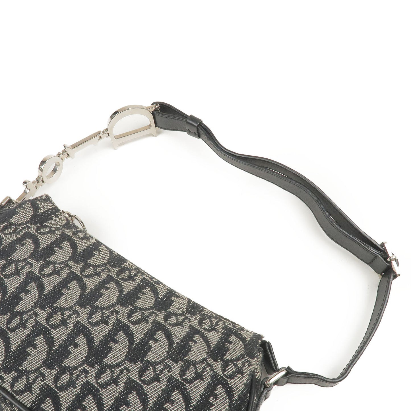 Authenticated used Christian Dior Trotter Nylon Canvas x Leather Black Women's Shoulder Bag, Adult Unisex, Size: (HxWxD): 22cm x 30cm x 8cm / 8.66'' x