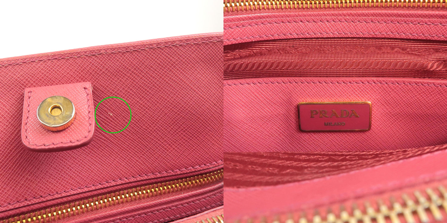 PRADA Leather 2Way Hand Bag Shoulder Bag Pink