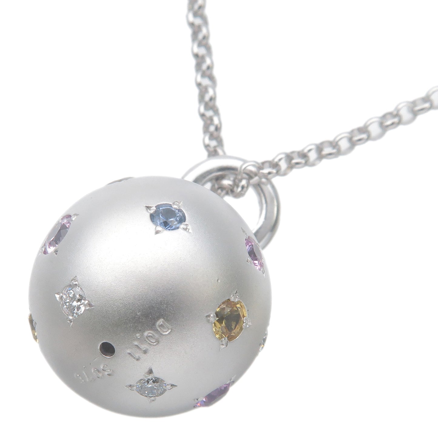 TASAKI-Sapphire-Diamond-Ball-Necklace-D0.11ct-S0.75ct-K18WG