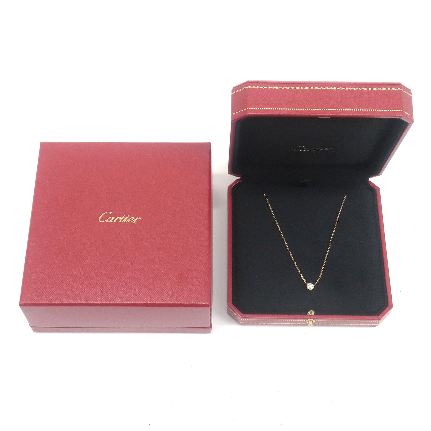 Cartier Diamants Légers Necklace LM 1P Diamond 0.18ct Yellow Gold