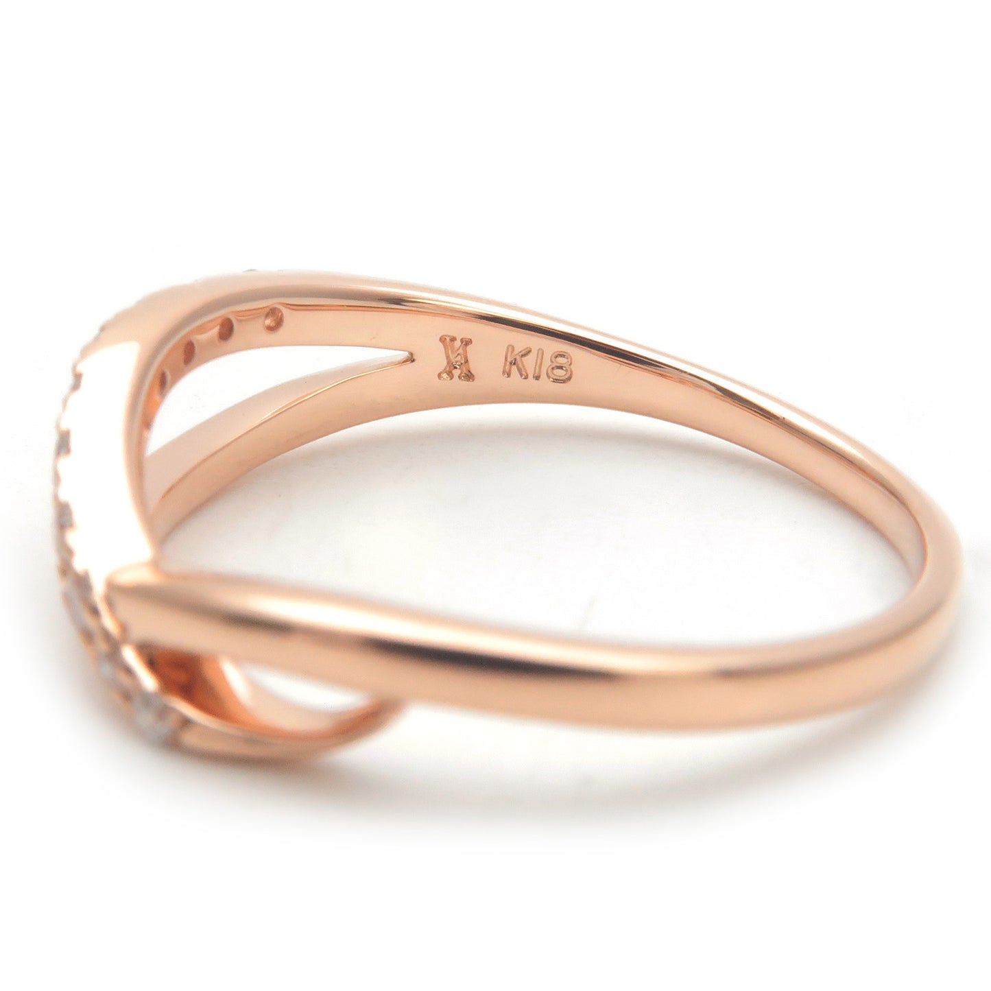 VENDOME AOYAMA Diamond Ring 0.10ct Rose Gold US5.5 HK12 EU51