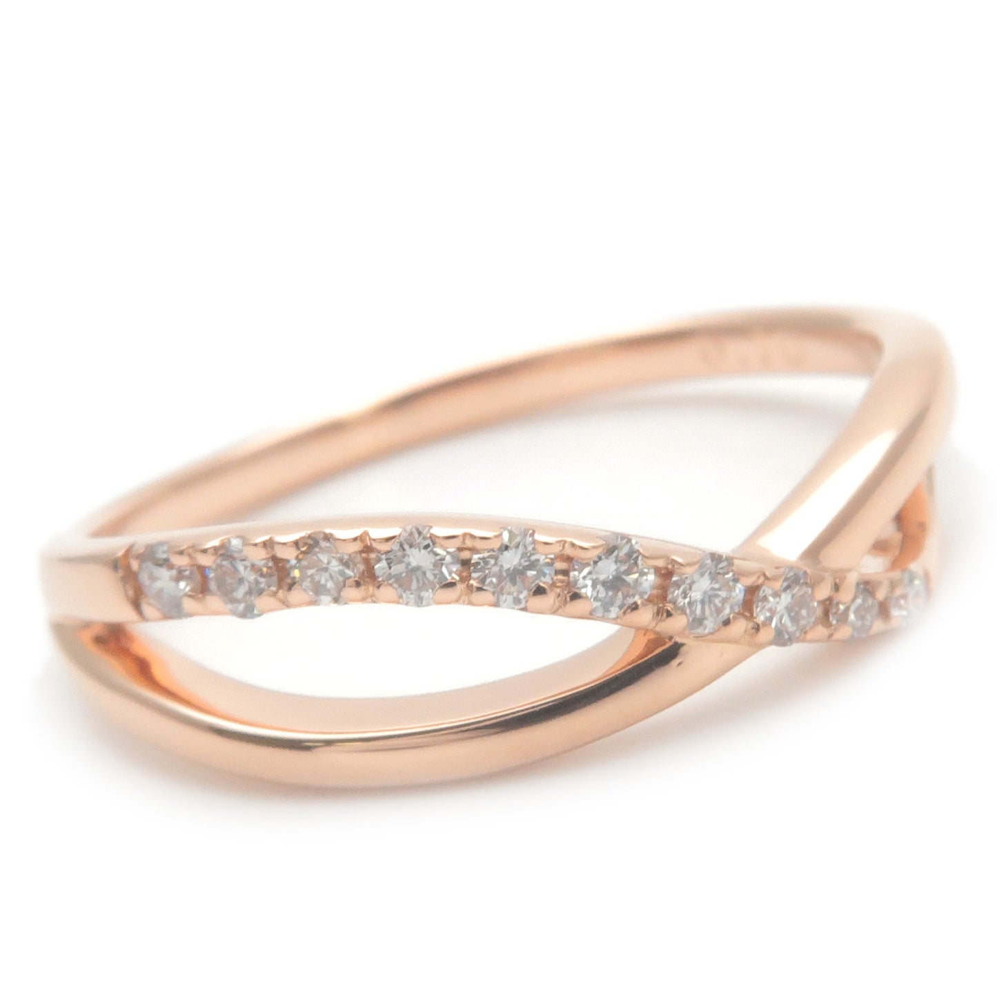 VENDOME AOYAMA Diamond Ring 0.10ct Rose Gold US5.5 HK12 EU51