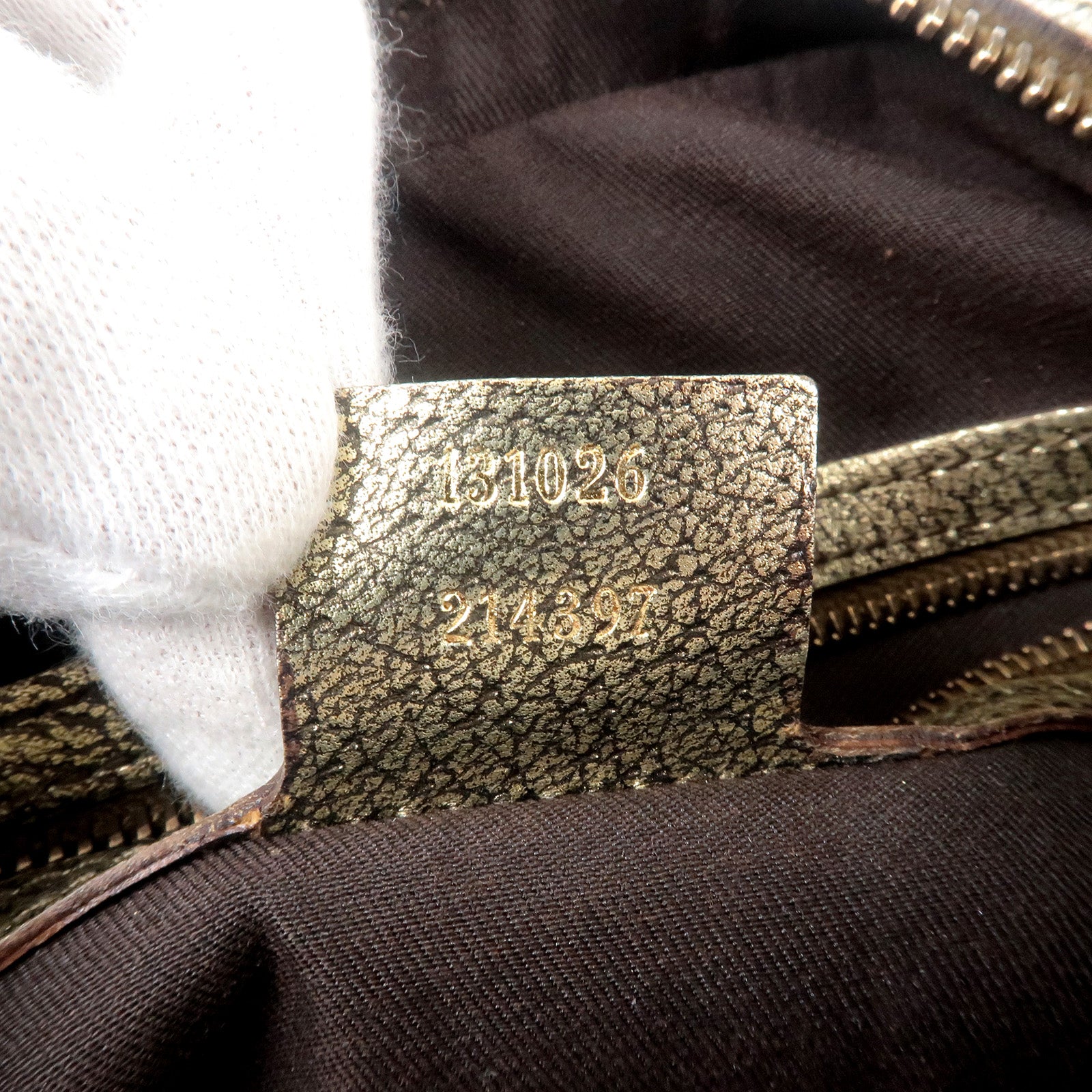 GUCCI Beige/gold GG Fabric Horsebit Chain Hobo Bag 