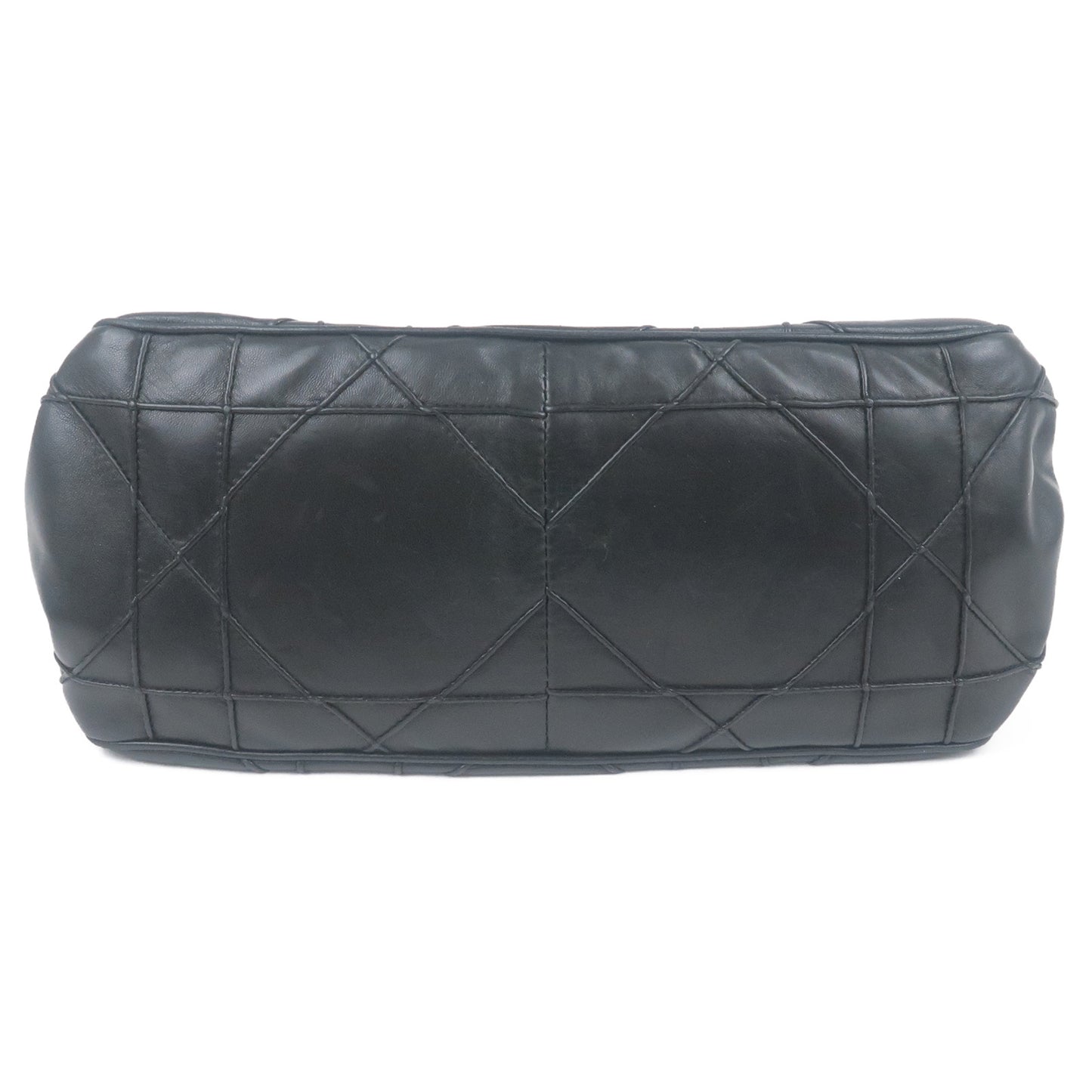 Christian Dior New Lock Cannage Leather Chain Shoulder Bag Black