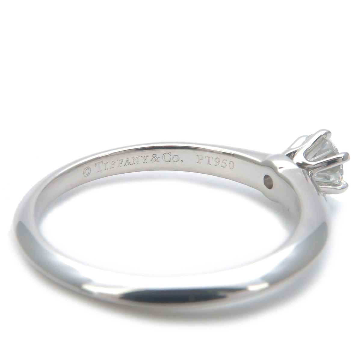 Tiffany&Co. Solitaire Diamond Ring 0.31ct Platinum US5.5 EU50.5