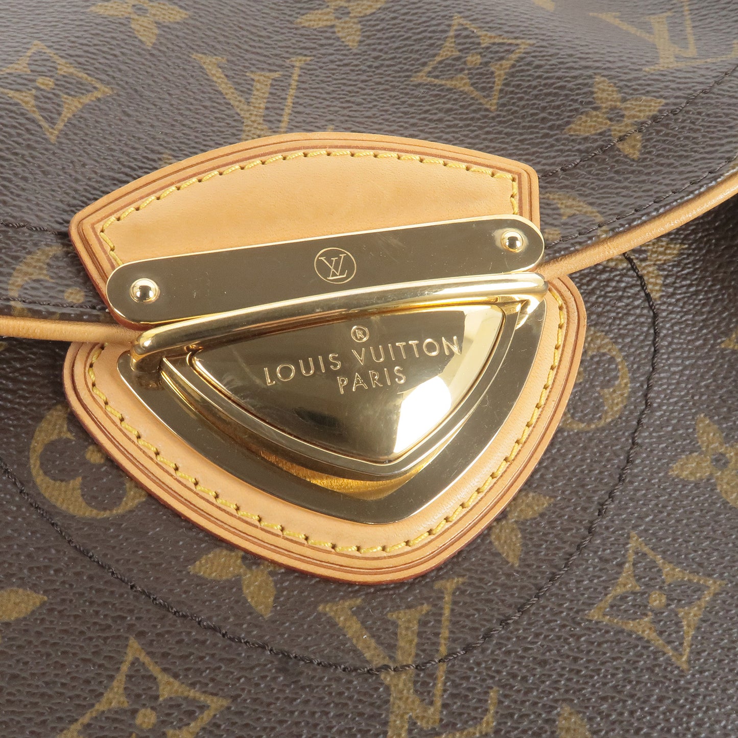Authentic Louis Vuitton Beverly MM Monogram M40121 Genuine Structured Bag  LD352