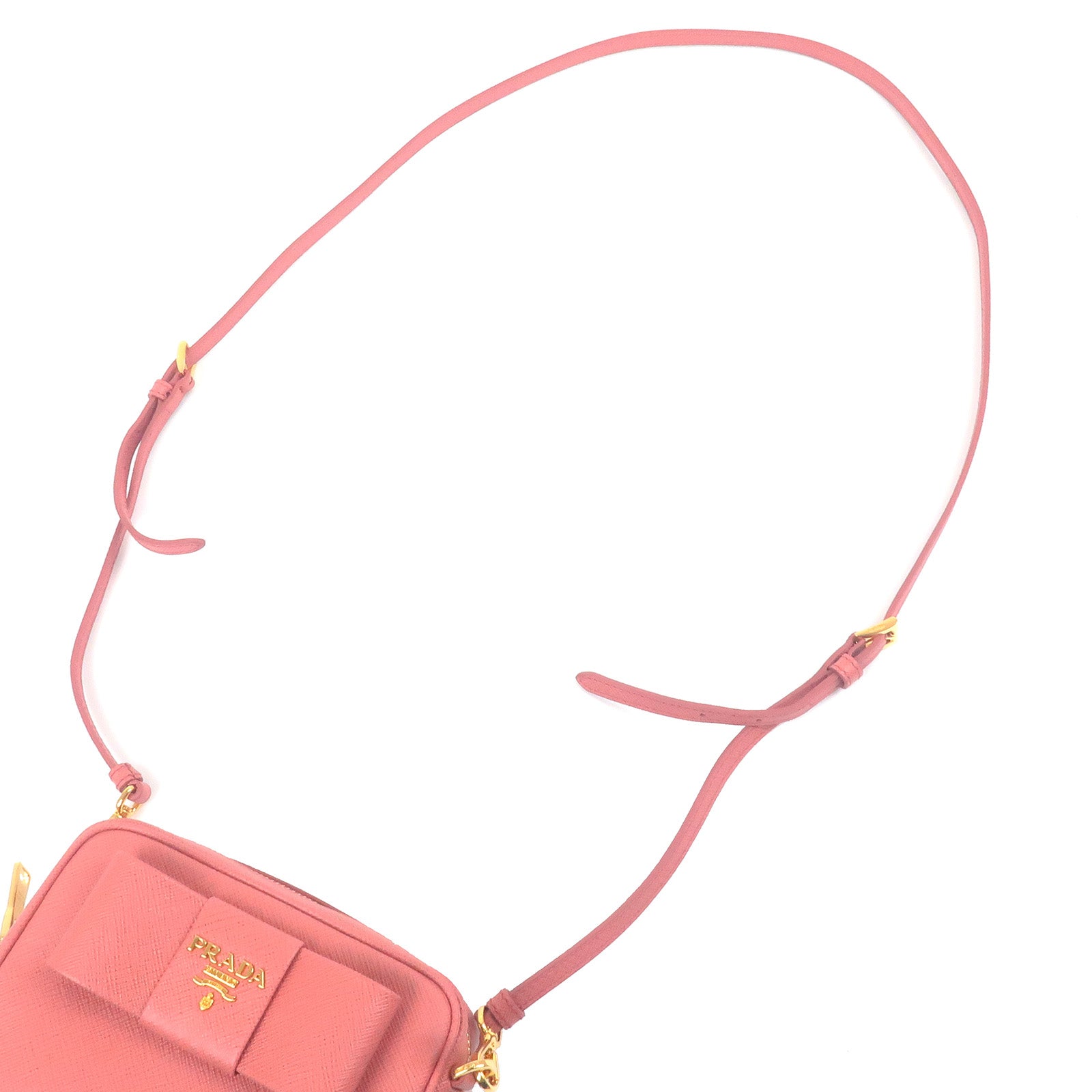 PRADA-Ribbon-Leather-Shoulder-Bag-Purse-TAMARIS-Pink-1NF674 – dct