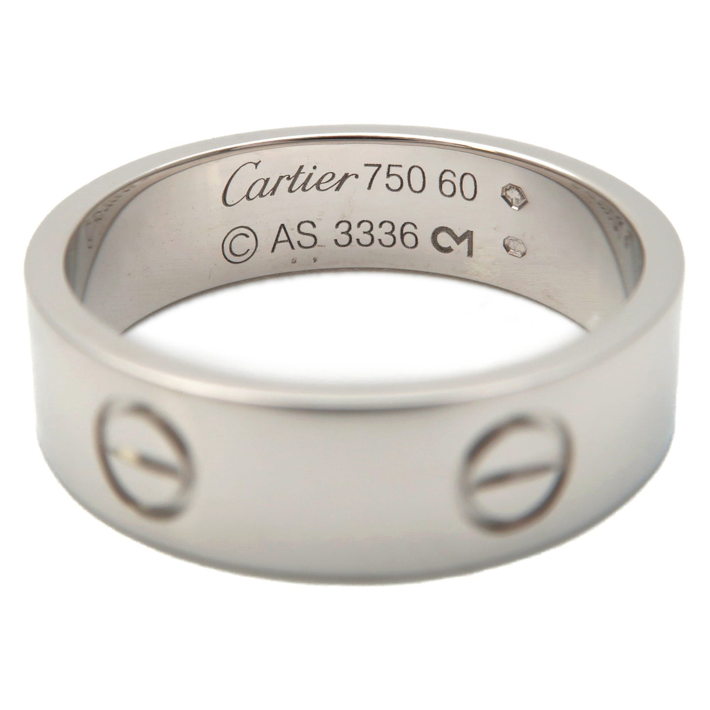 Cartier Love Ring K18 750WG White Gold #60 US9 HK20 EU60