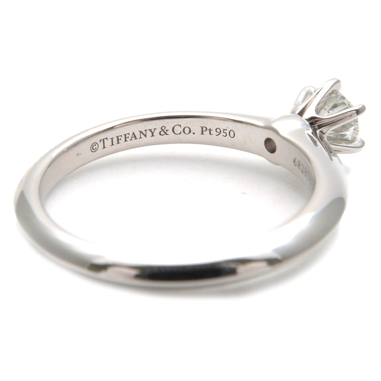 Tiffany&Co. Solitaire Diamond Ring 0.31ct Platinum US4 HK8.5 EU47