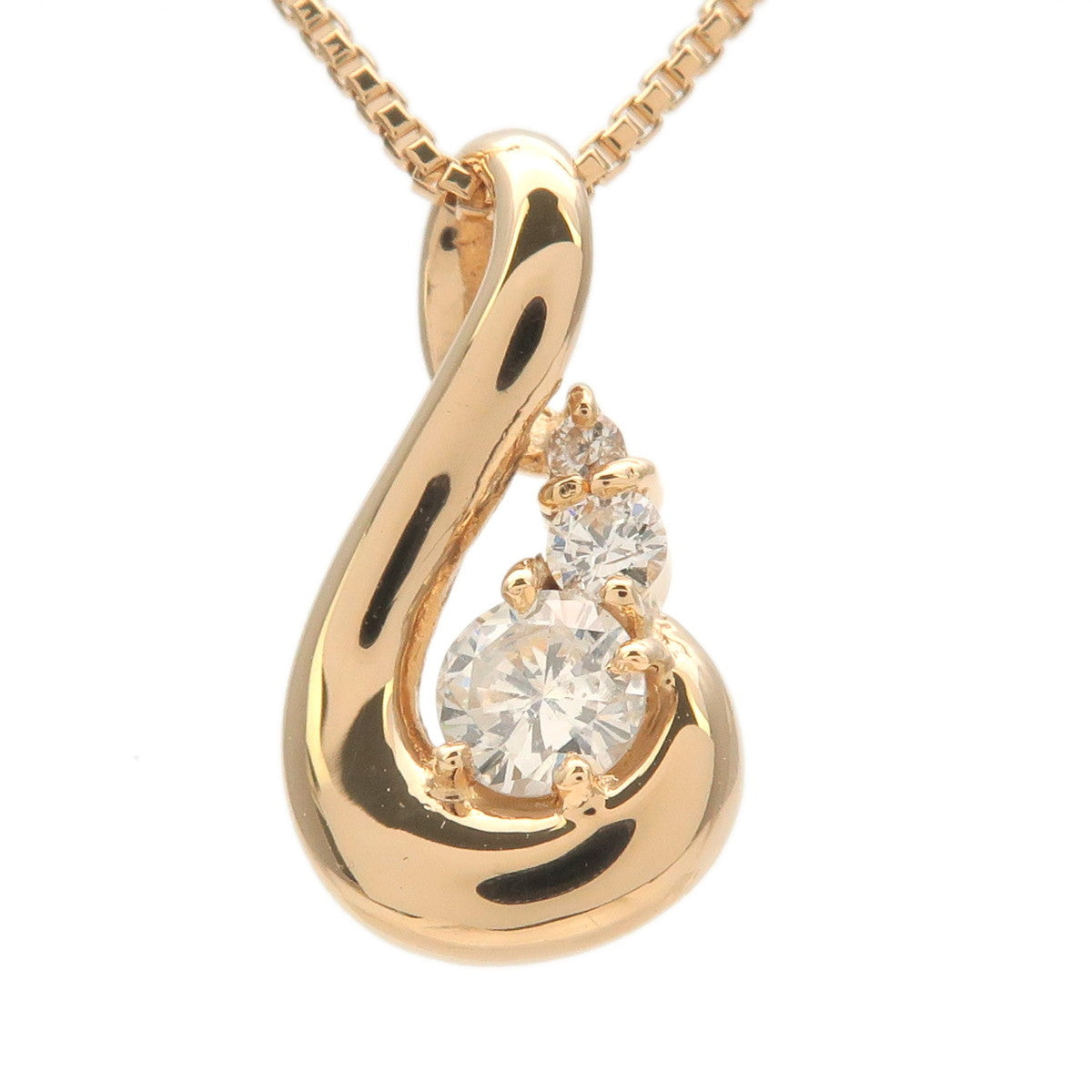 VENDOME AOYAMA 3P Diamond Necklace 0.13ct K18YG Yellow Gold