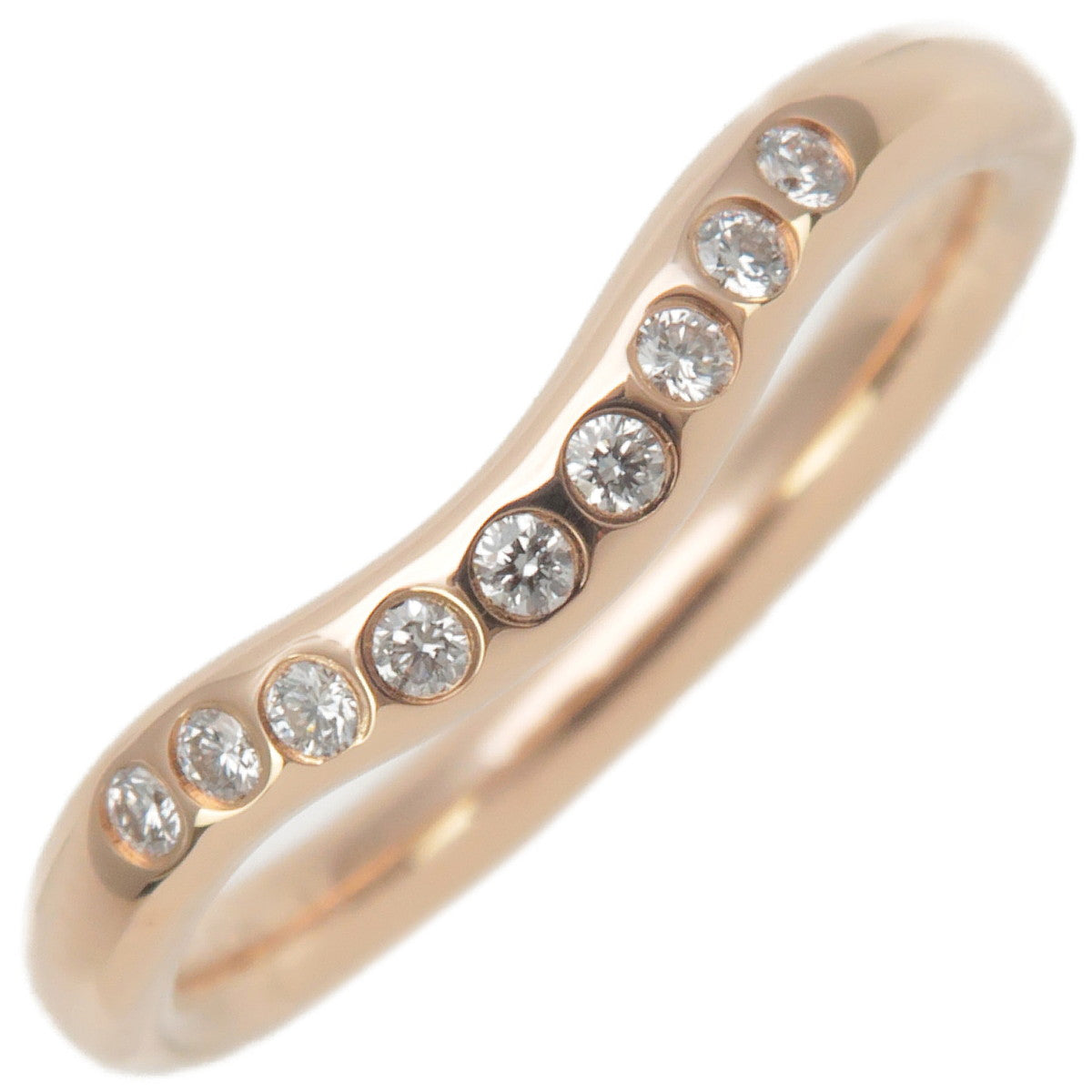 Tiffany&Co.-Curved-Band-Ring-9P-Diamond-Rose-Gold-US4-EU46.5