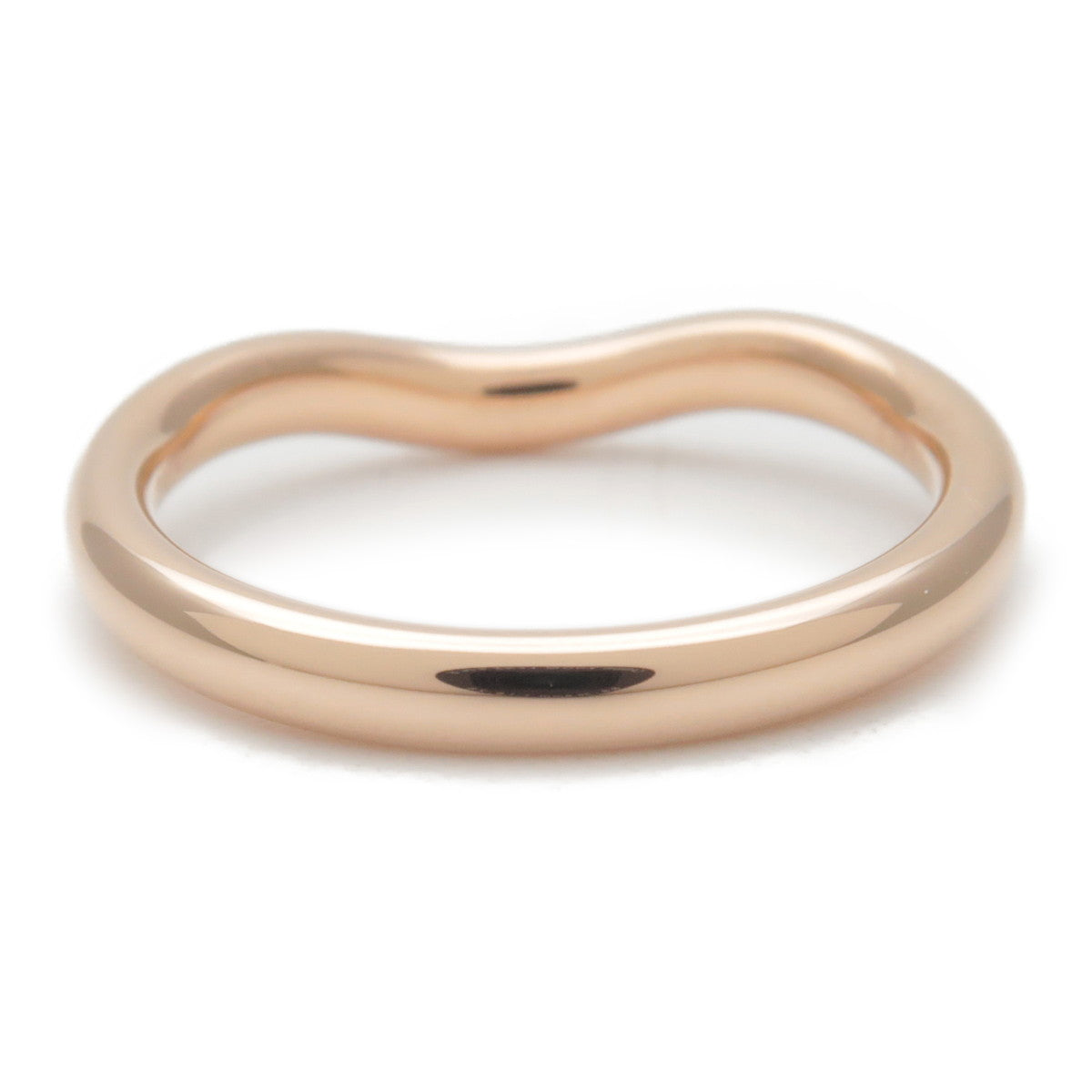 Tiffany&Co. Curved Band Ring 9P Diamond Rose Gold US4 EU46.5