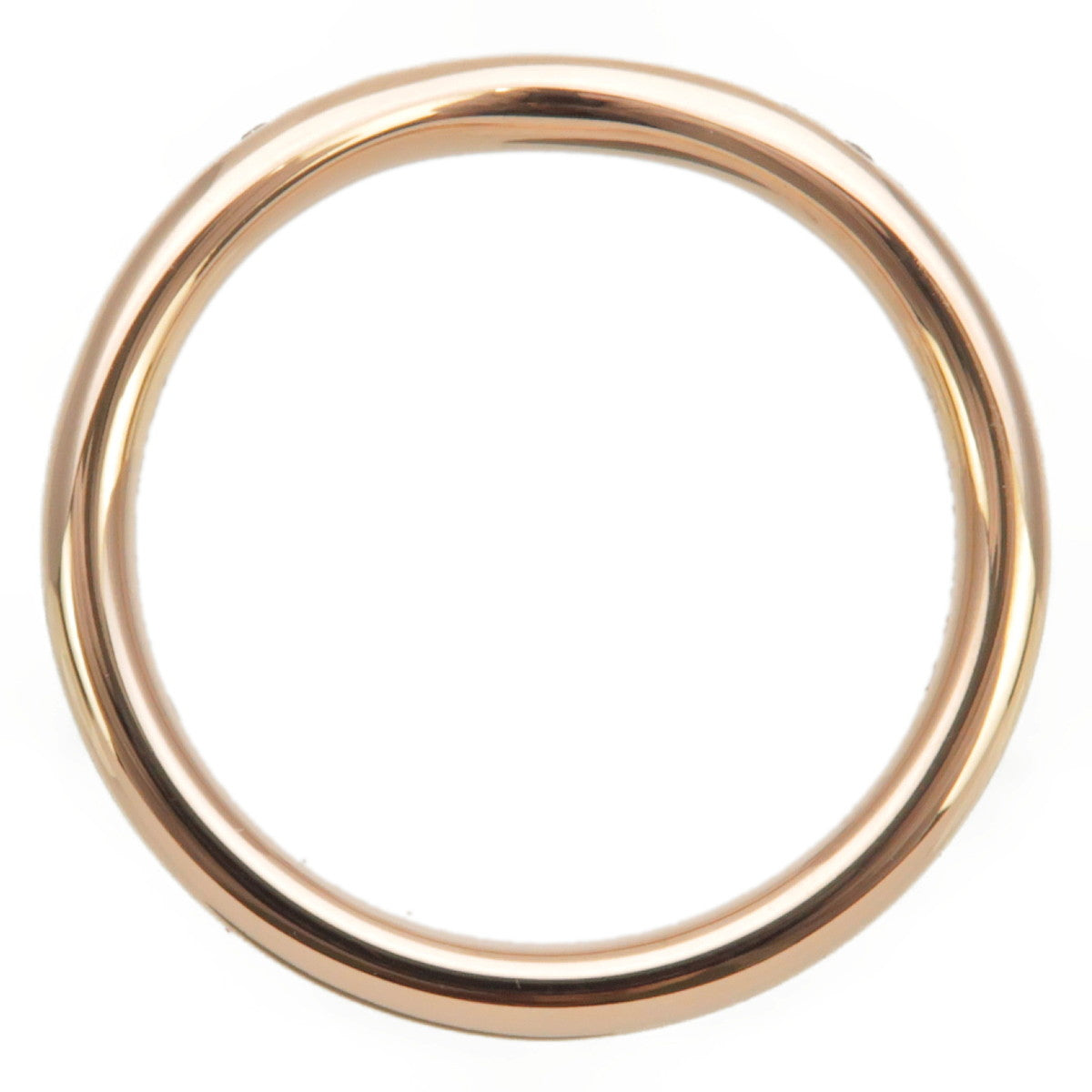 Tiffany&Co. Curved Band Ring 9P Diamond Rose Gold US4 EU46.5