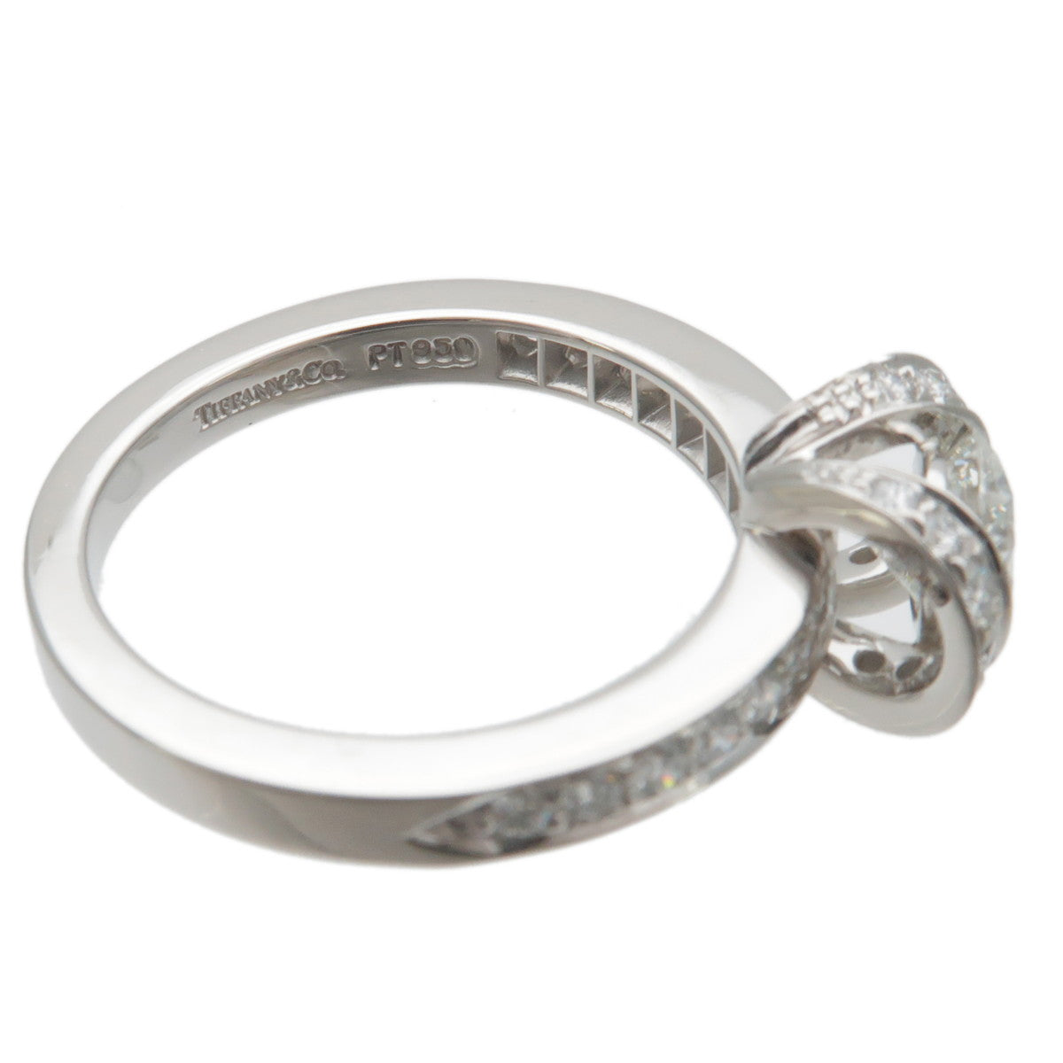 Tiffany&Co. Ribbon Diamond Ring 0.51ct Platinum US3.5-4 EU46