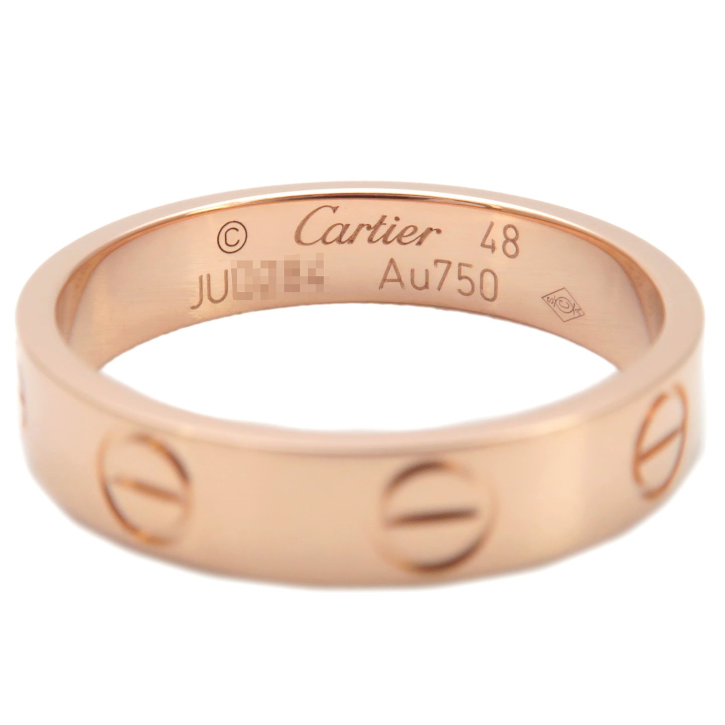 Cartier Mini Love Ring K18PG Rose Gold #48 US4.5 HK9.5 EU48