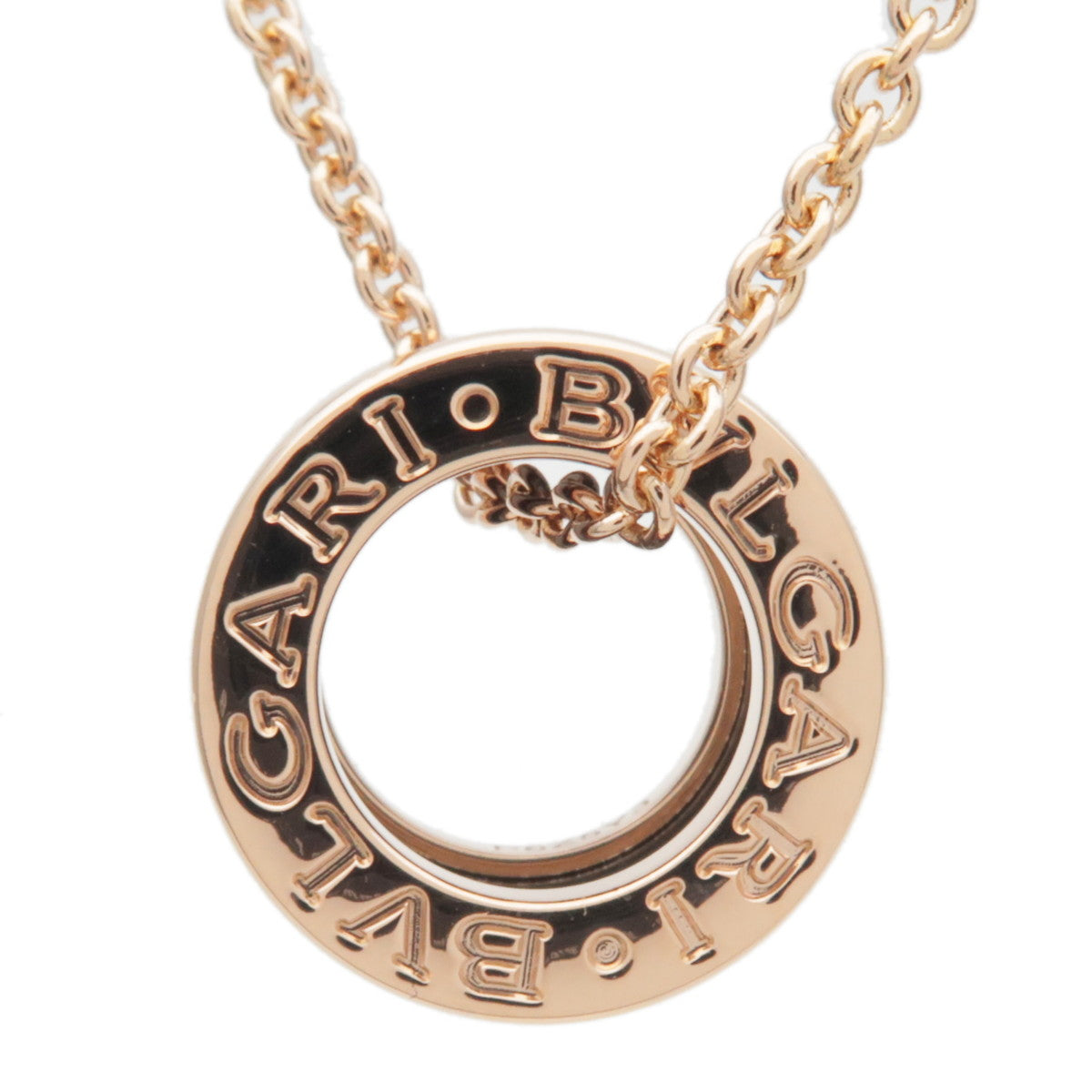 BVLGARI B-zero1 Necklace Pendant Black Ceramic K18 Rose Gold