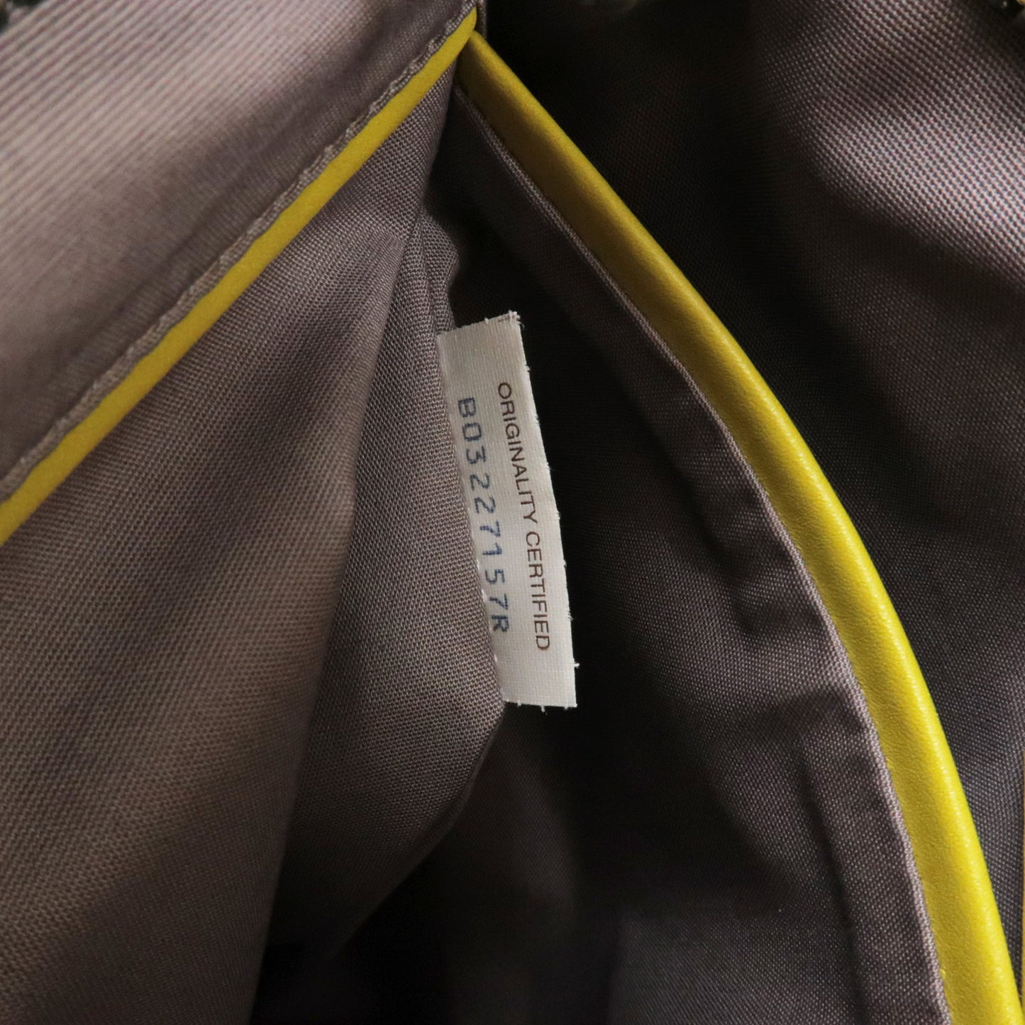 BOTTEGA VENETA Intrecciato Leather Shoulder Bag Yellow Green